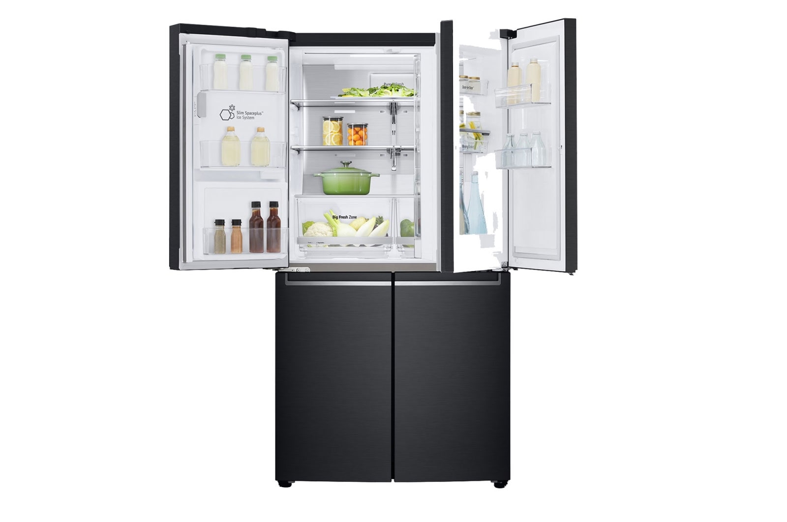 LG 637L French Door Fridge, with Door-In-Door®, in Matte Black Finish, GF-D706MBL