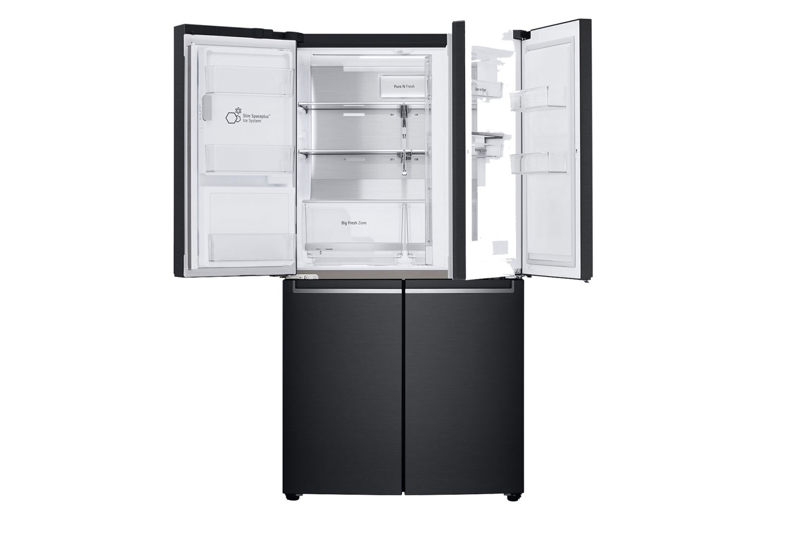 LG 637L French Door Fridge, with Door-In-Door®, in Matte Black Finish, GF-D706MBL
