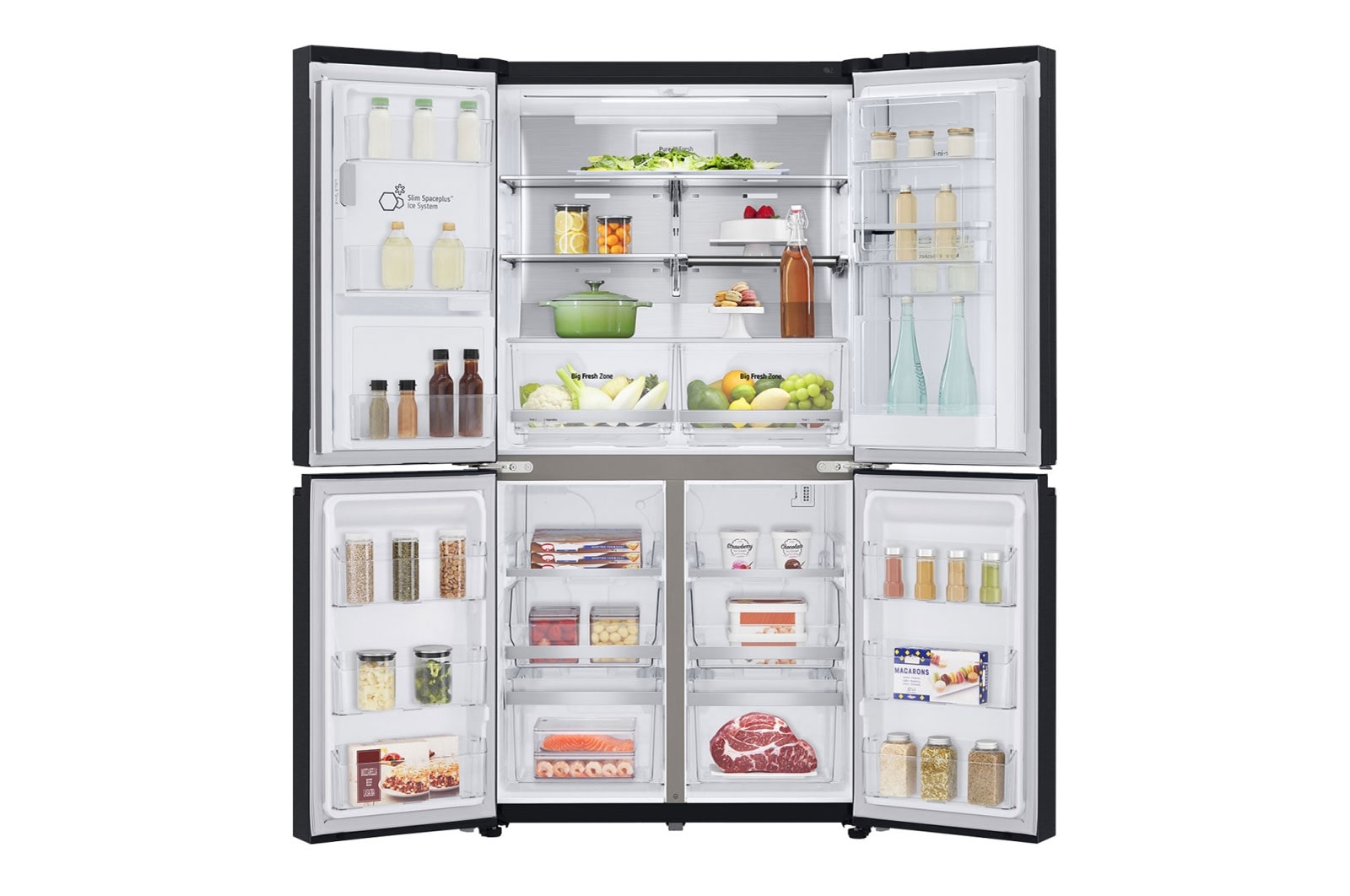 LG 637L French Door Fridge, with Door-In-Door®, in Matte Black Finish, GF-D706MBL