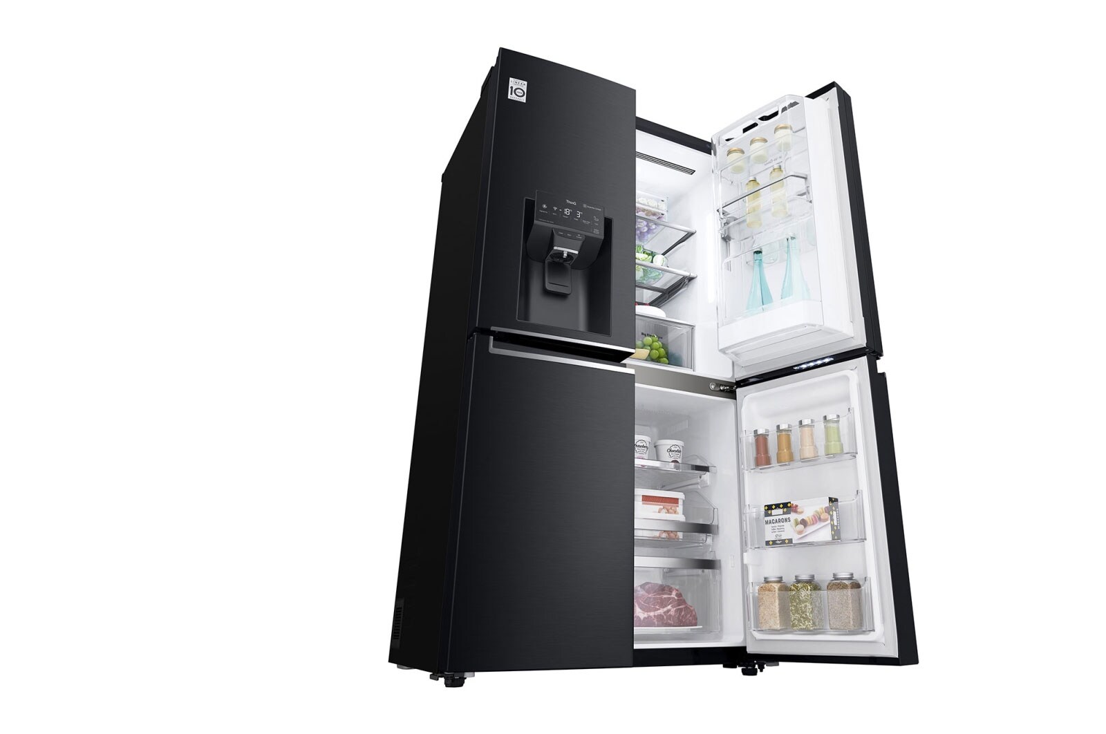 LG 637L French Door Fridge, with Door-In-Door®, in Matte Black Finish, GF-D706MBL