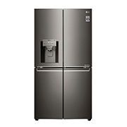 Front view of 708L French Door Fridge, with Door-in-Door®, in Black Stainless Steel GF-D708BSL