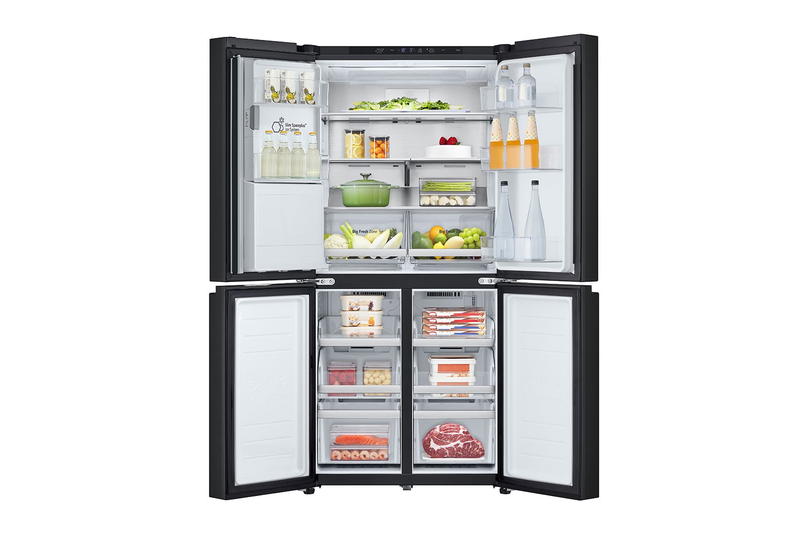 LG 506L Slim French Door Fridge - Plumbed, GF-L500MBL