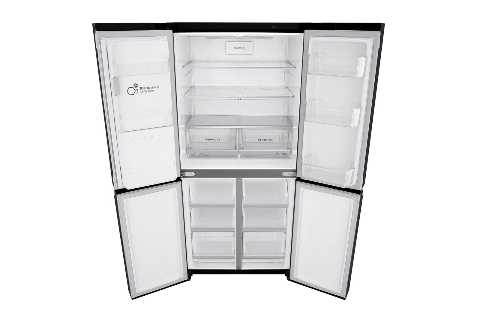LG 506L Slim French Door Fridge - Plumbed, GF-L570MBL