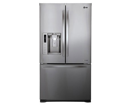 Front view of 613L French Door Refrigerator with Ice &amp; Water Dispenser GF-L613PL