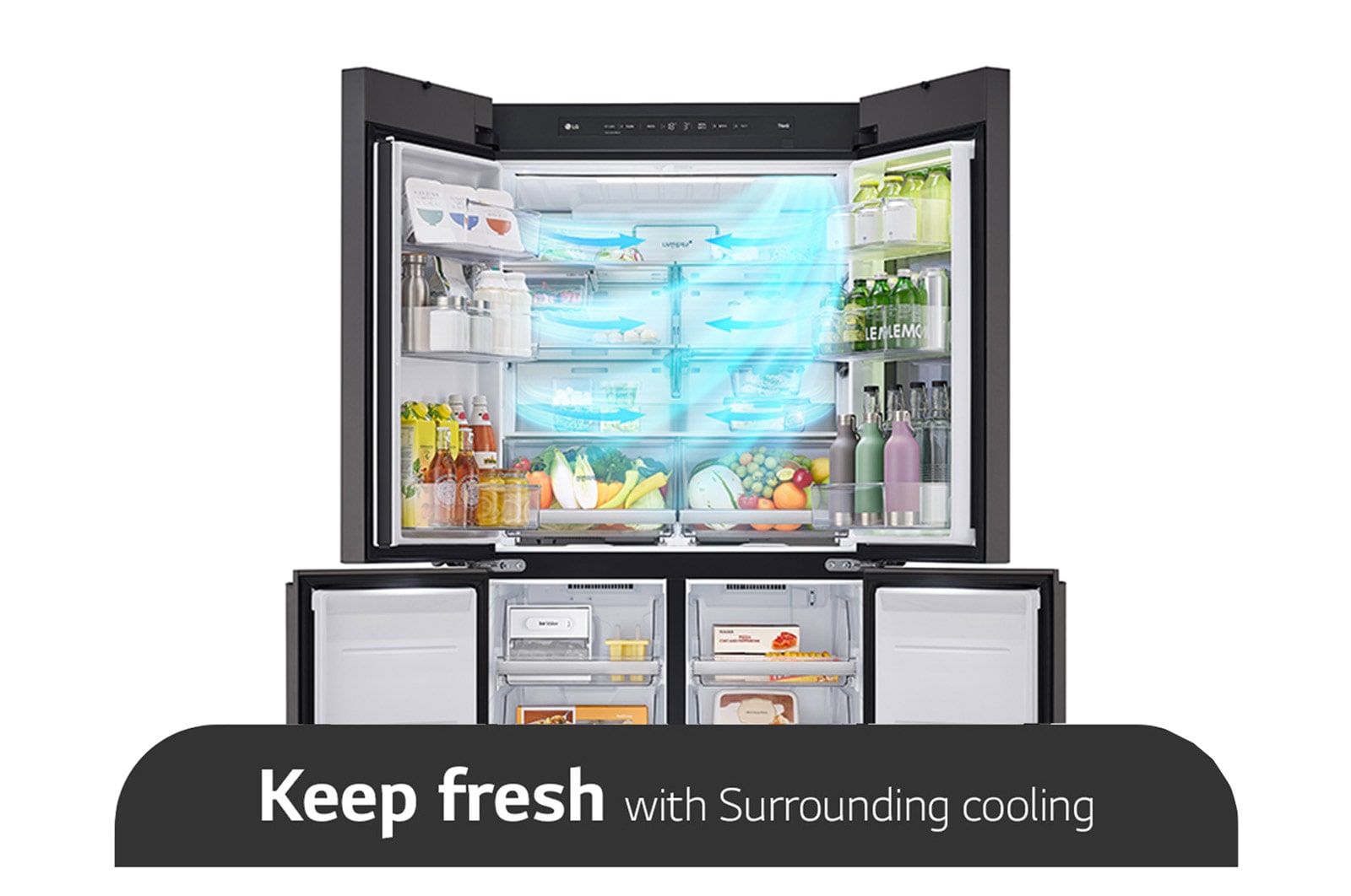 LG 617L French Door Fridge with MoodUP®, GF-MV600