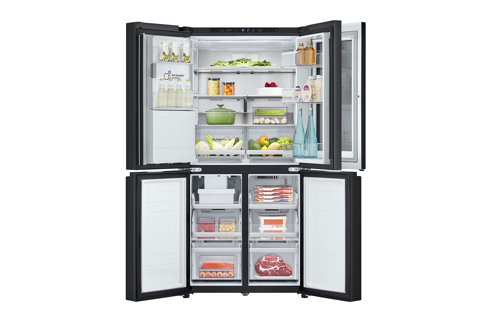 LG 508L Slim French Door Fridge with InstaView®, GF-V500MBLC