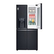 LG 508L Slim French Door Fridge, with InstaView Door-In-Door®, in Matte Black Finish, GF-V570MBL