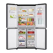 LG 508L Slim French Door Fridge, with InstaView Door-In-Door®, in Matte Black Finish, GF-V570MBL