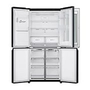 LG 508L Slim French Door Fridge, with InstaView Door-In-Door®, in Matte Black Finish, GF-V570MBL