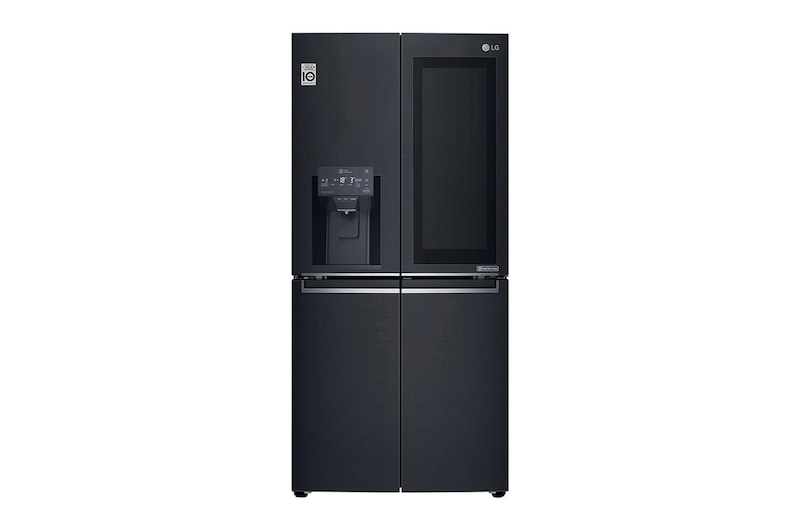 LG 508L Slim French Door Fridge, with InstaView Door-In-Door®, in Matte Black Finish, GF-V570MBL