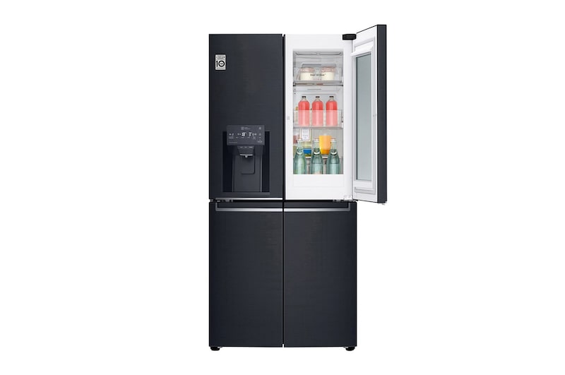 LG 508L Slim French Door Fridge, with InstaView Door-In-Door®, in Matte Black Finish, GF-V570MBL