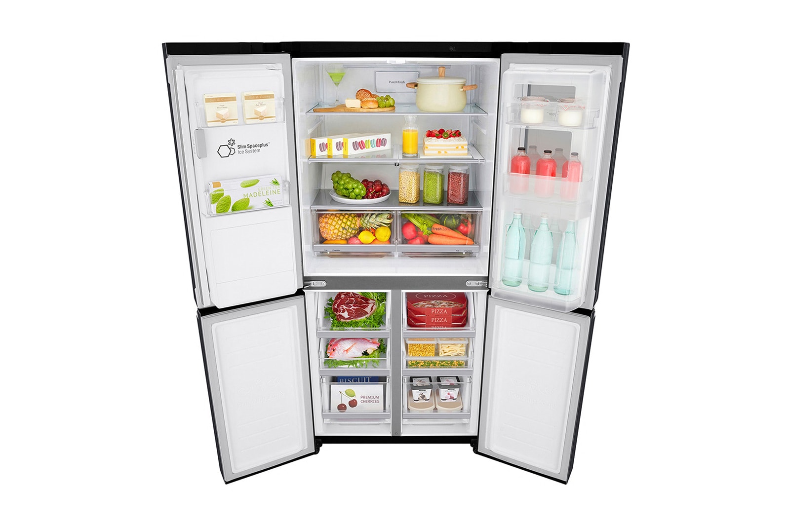 LG 508L Slim French Door Fridge with InstaView®, GF-V570MBLC