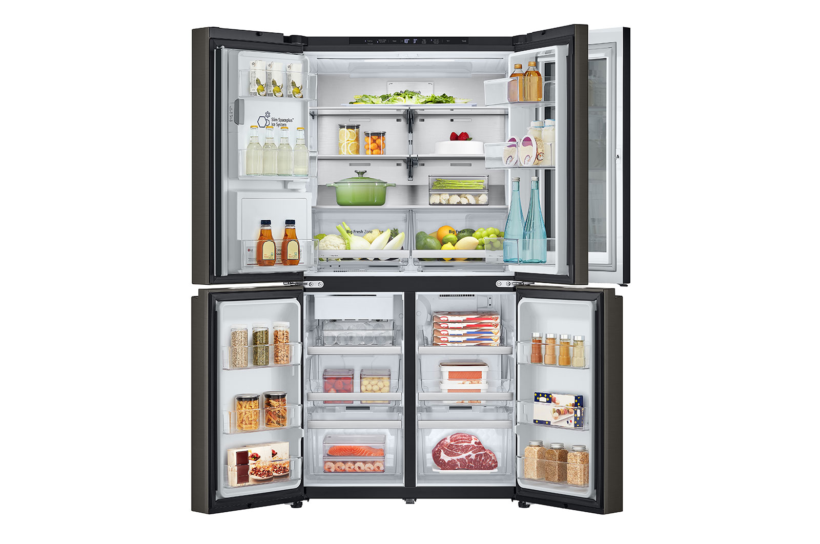 LG 642L French Door Fridge, with InstaView Door-In-Door®, in Black Stainless Finish, GF-V700BSLC