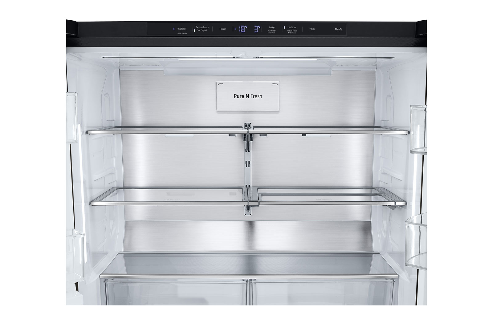 LG 642L French Door Fridge, with InstaView Door-In-Door®, in Black Stainless Finish, GF-V700BSLC