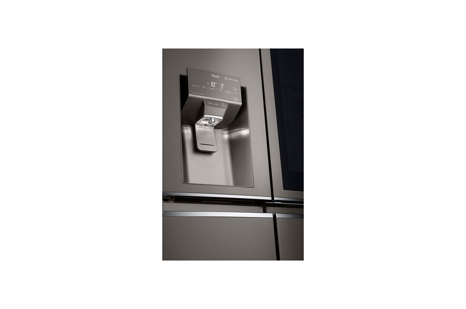 LG 637L French Door Fridge, with InstaView Door-In-Door®, in Black Stainless Finish, GF-V706BSL