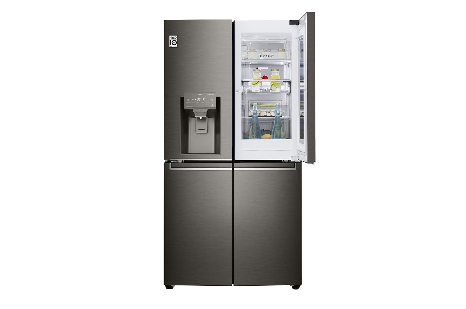 LG 637L French Door Fridge, with InstaView Door-In-Door®, in Black Stainless Finish, GF-V706BSL