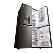 LG 637L French Door Fridge, with InstaView Door-In-Door®, in Black Stainless Finish, GF-V706BSL