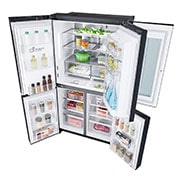 LG 637L French Door Fridge, with InstaView Door-In-Door®, in Matte Black finish, GF-V706MBL