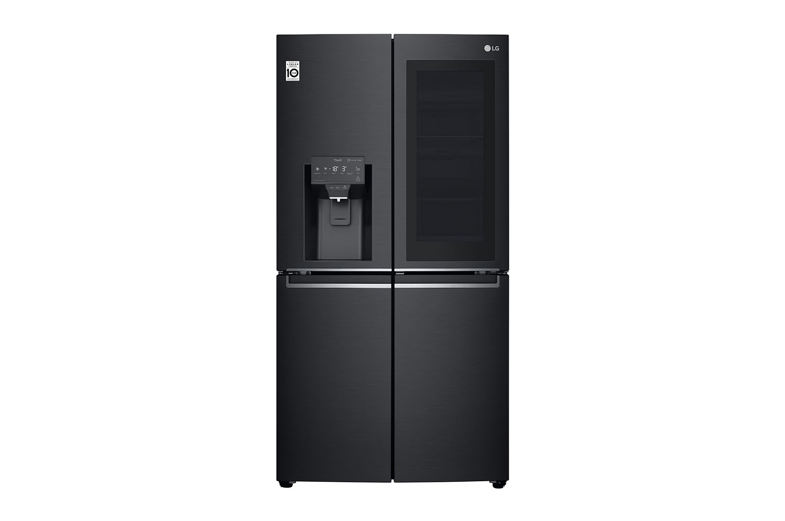 LG 637L French Door Fridge, with InstaView Door-In-Door®, in Matte Black finish, GF-V706MBL