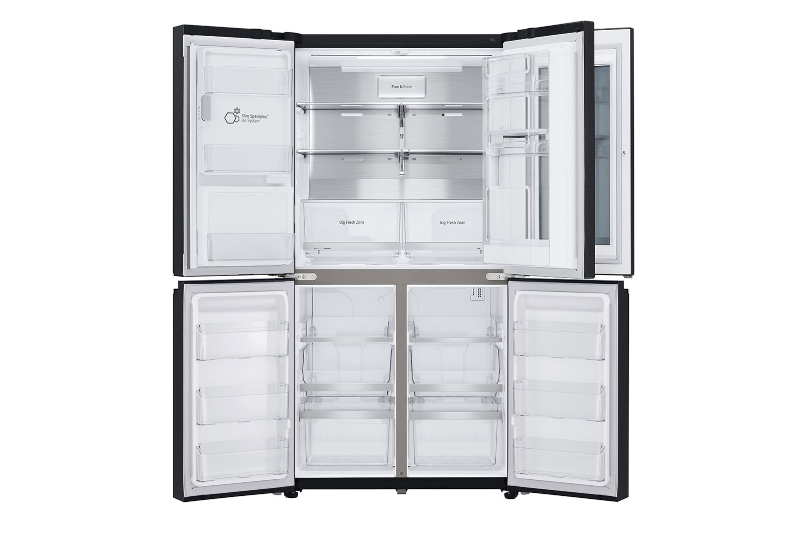 LG 637L French Door Fridge, with InstaView Door-In-Door®, in Matte Black finish, GF-V706MBL