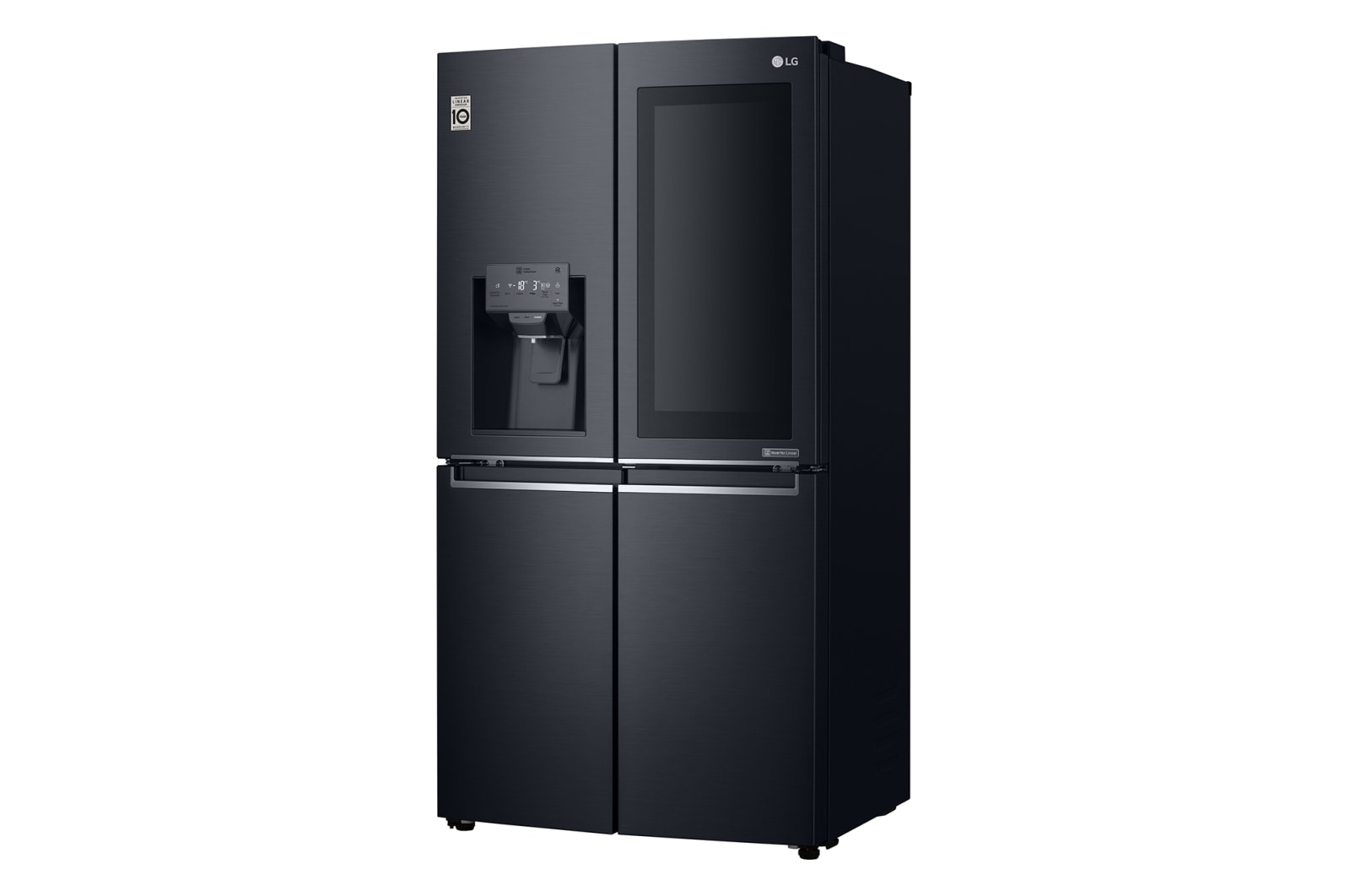 LG 708L French Door Fridge, with InstaView Door-in-Door®, in Matte Black Stainless Steel, GF-V708MBSL