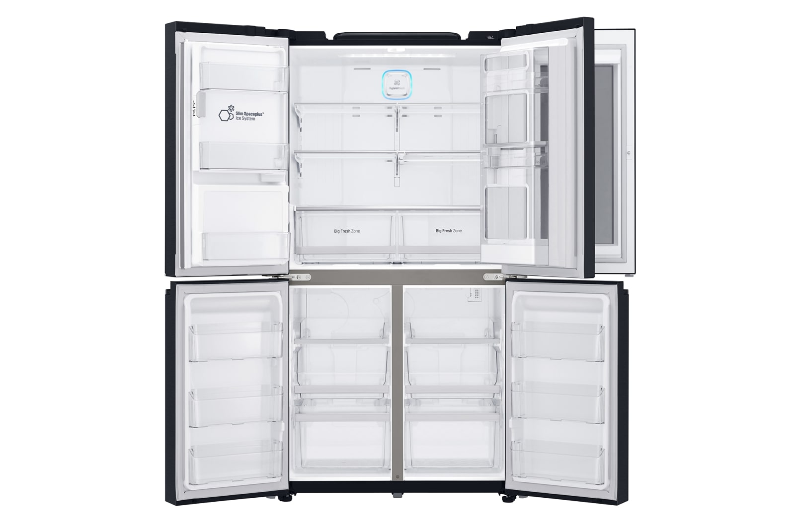 LG 708L French Door Fridge, with InstaView Door-in-Door®, in Matte Black Stainless Steel, GF-V708MBSL