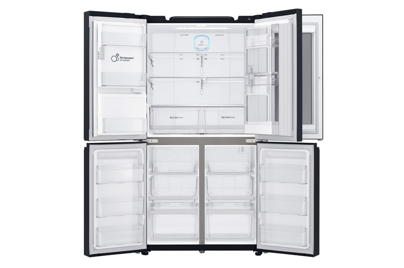 LG 708L French Door Fridge, with InstaView Door-in-Door®, in Matte Black Stainless Steel, GF-V708MBSL