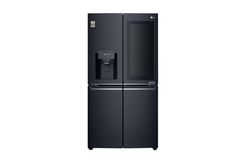 LG 708L French Door Fridge, with InstaView Door-in-Door®, in Matte Black Stainless Steel, GF-V708MBSL
