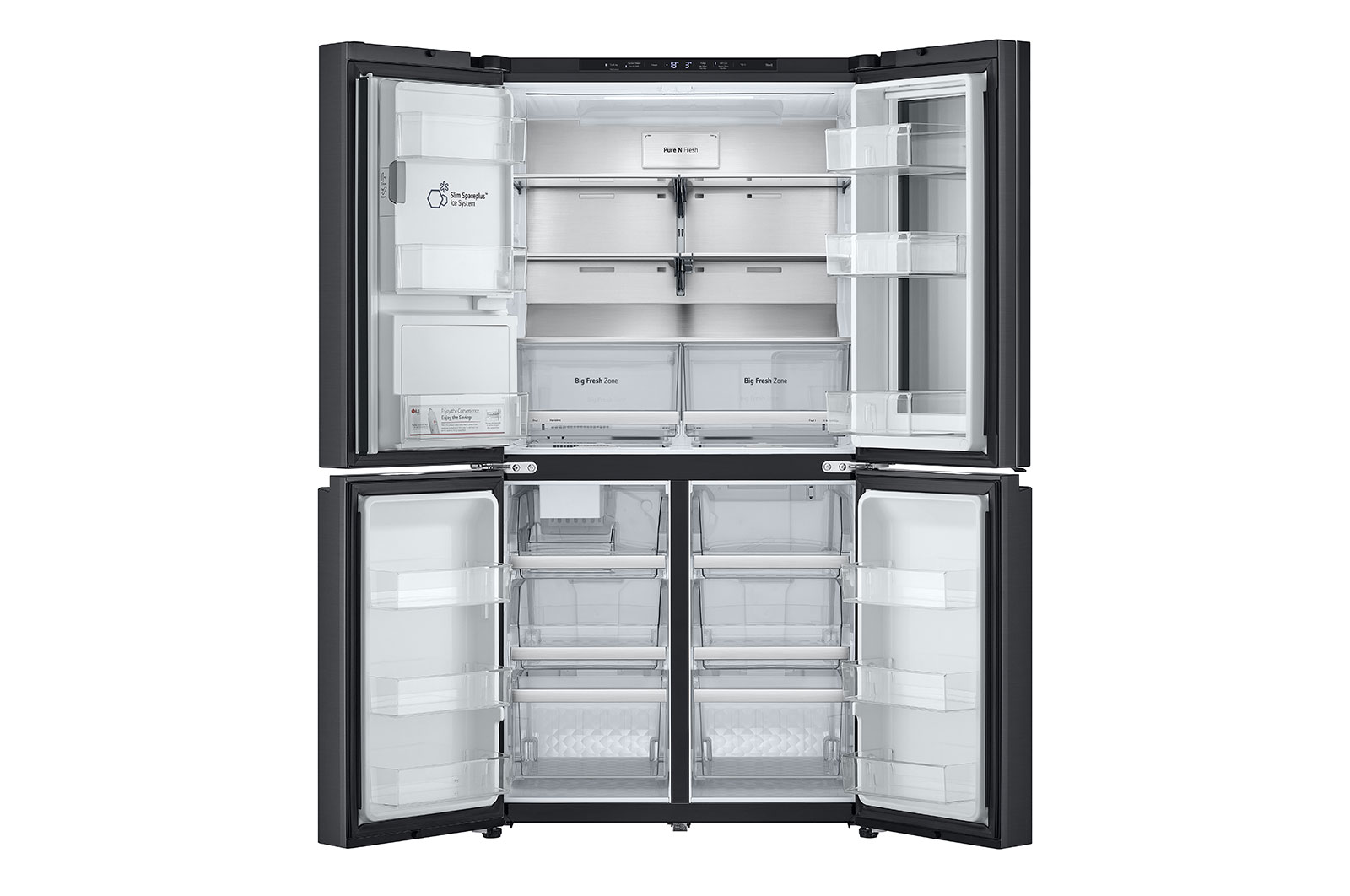 LG 847L French Door Fridge in Matte Black Finish, GF-V900MBLC