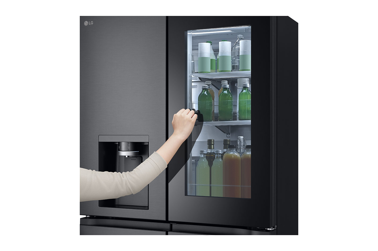 LG 847L French Door Fridge in Matte Black Finish, GF-V900MBLC