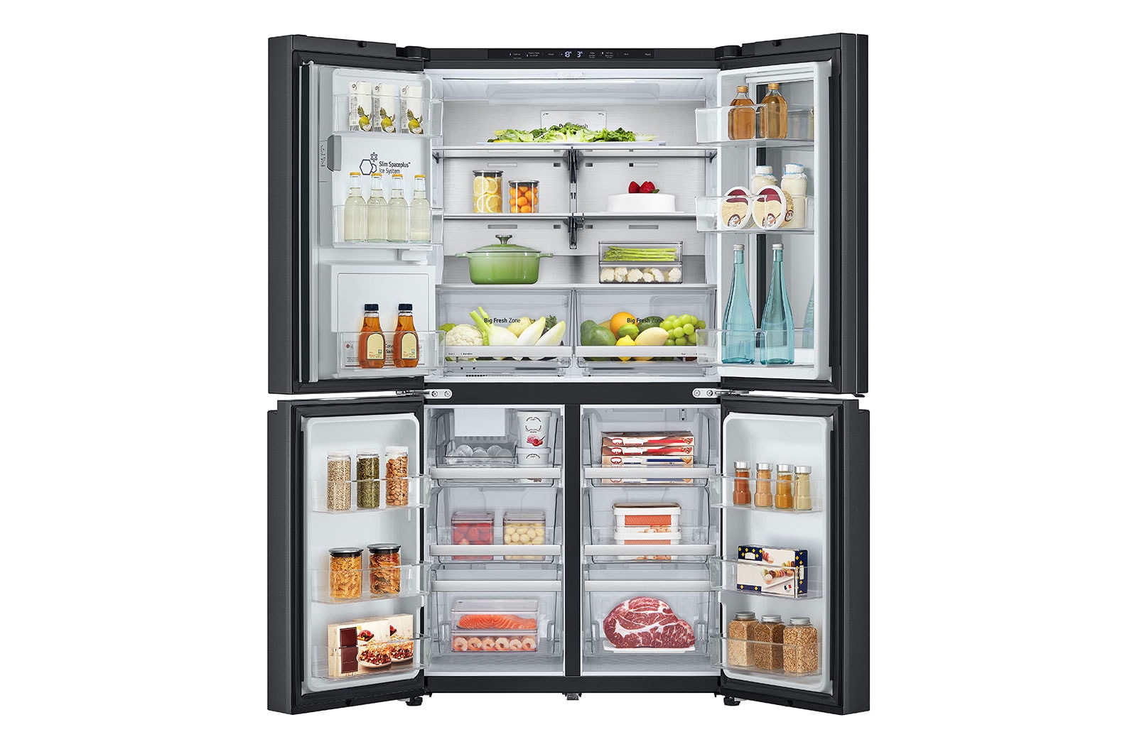 LG 847L French Door Fridge in Matte Black Finish, GF-V900MBLC