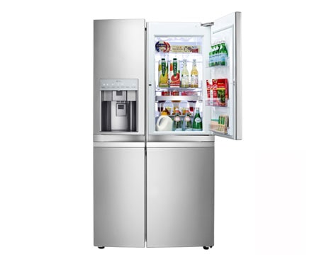 LG 661L Door In Door Side by Side Refrigerator with Ice & Water Dispenser, GR-D257SL