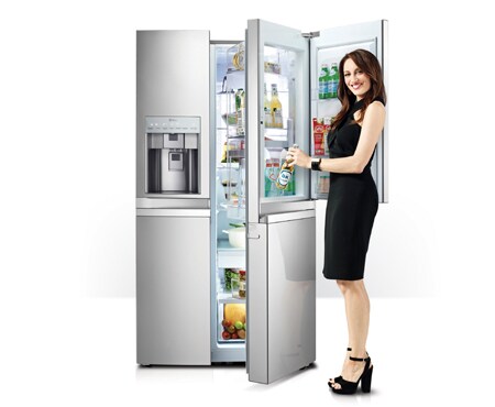 LG 661L Door In Door Side by Side Refrigerator with Ice & Water Dispenser, GR-D257SL