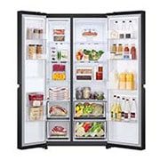 LG 655L Side by Side Fridge - Matte Black Finish, GS-B655MBL