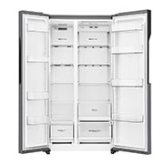 LG 626L Flat Door Side by Side Fridge, in Dark Graphite Finish, GS-B680DSLE
