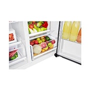 LG 626L Flat Door Side by Side Fridge, in Dark Graphite Finish, GS-B680DSLE