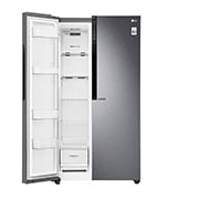 LG 626L Flat Door Side by Side Fridge, in Dark Graphite Finish, GS-B680DSLE