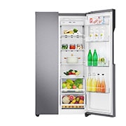 LG 626L Flat Door Side by Side Fridge, in Dark Graphite Finish, GS-B680DSLE
