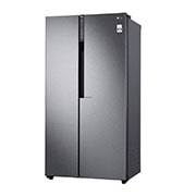 LG 626L Flat Door Side by Side Fridge, in Dark Graphite Finish, GS-B680DSLE