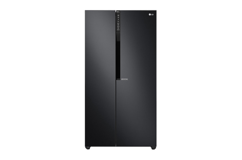 LG 626L Flat Door Side by Side Fridge, in Matte Black Finish, GS-B680MBL