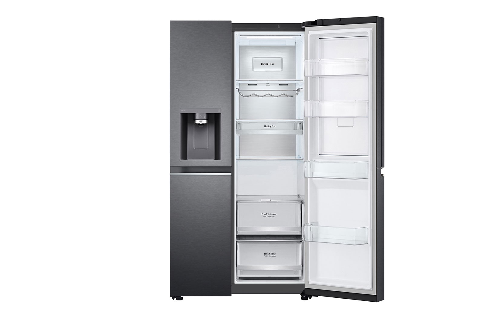 LG 635L Side by Side Fridge with Craft Ice™, GS-D635MBLC