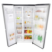 LG 625L Side by Side Fridge with Plumbed Ice & Water Dispenser, GS-L668PL