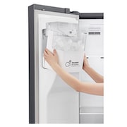 LG 625L Side by Side Fridge with Plumbed Ice & Water Dispenser, GS-L668PL
