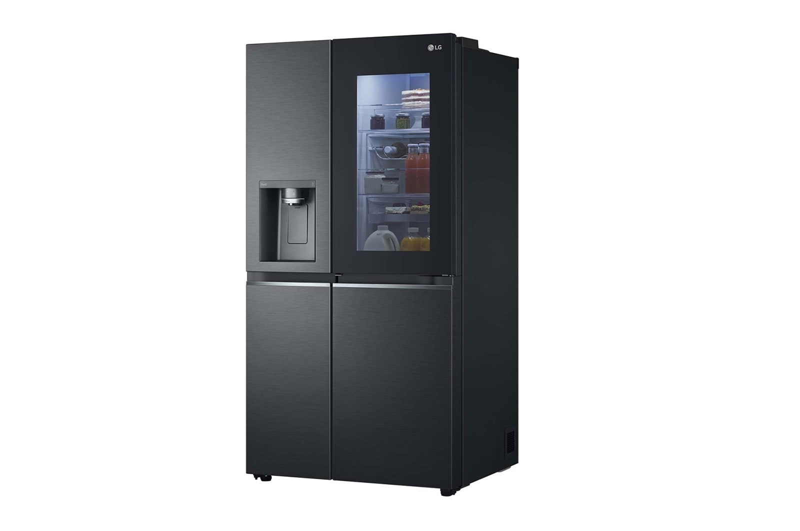 LG 635L Side by Side Fridge with InstaView®, GS-V635MBLC