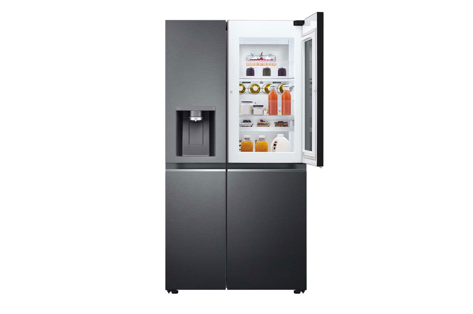 LG 635L Side by Side Fridge with InstaView®, GS-V635MBLC