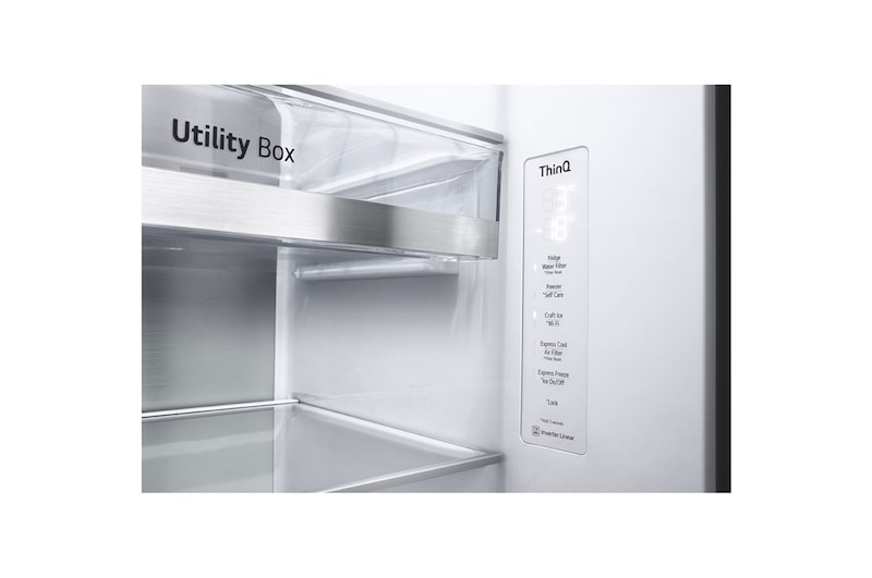 LG 635L Side by Side Fridge with InstaView®, GS-V635MBLC