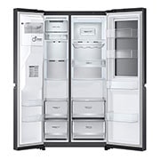 LG 635L Side by Side Fridge with InstaView®, GS-V635MBLC
