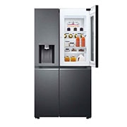 LG 635L Side by Side Fridge with InstaView®, GS-V635MBLC