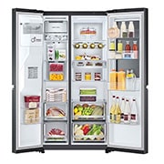 LG 635L Side by Side Fridge with InstaView®, GS-V635MBLC