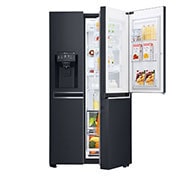 LG 625L Side by Side Fridge with InstaView Door-In-Door® in Matte Black Finish, GS-V665MBL